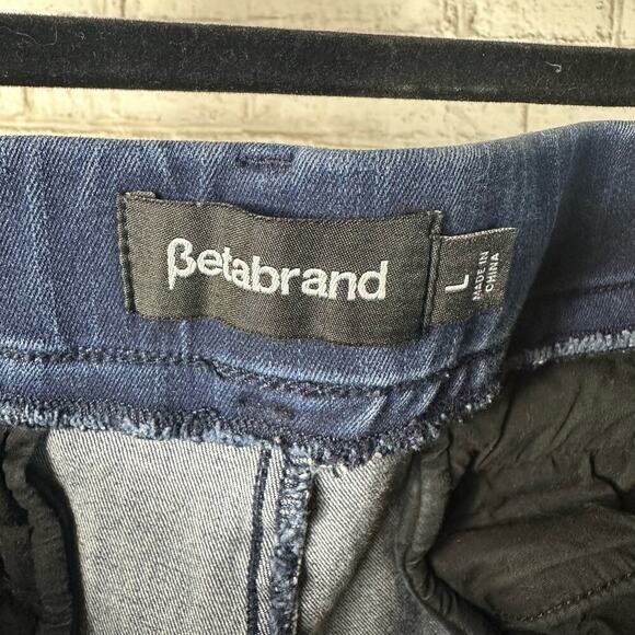 Betabrand Jeans Blue Yoga Denim Boot Cut 4 Pocket Indigo Dark Wash Stretch L - Picture 3 of 8